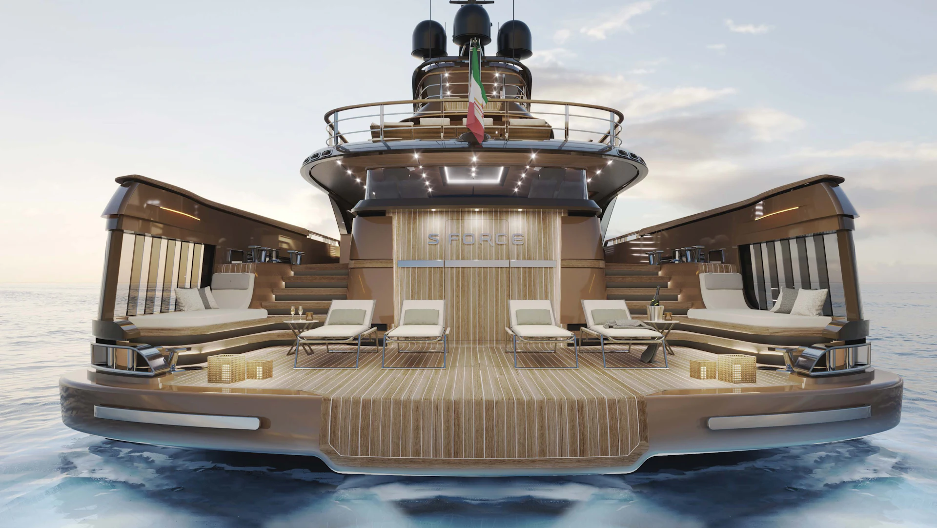 Admiral S-Force 55 Hull 4 Aft