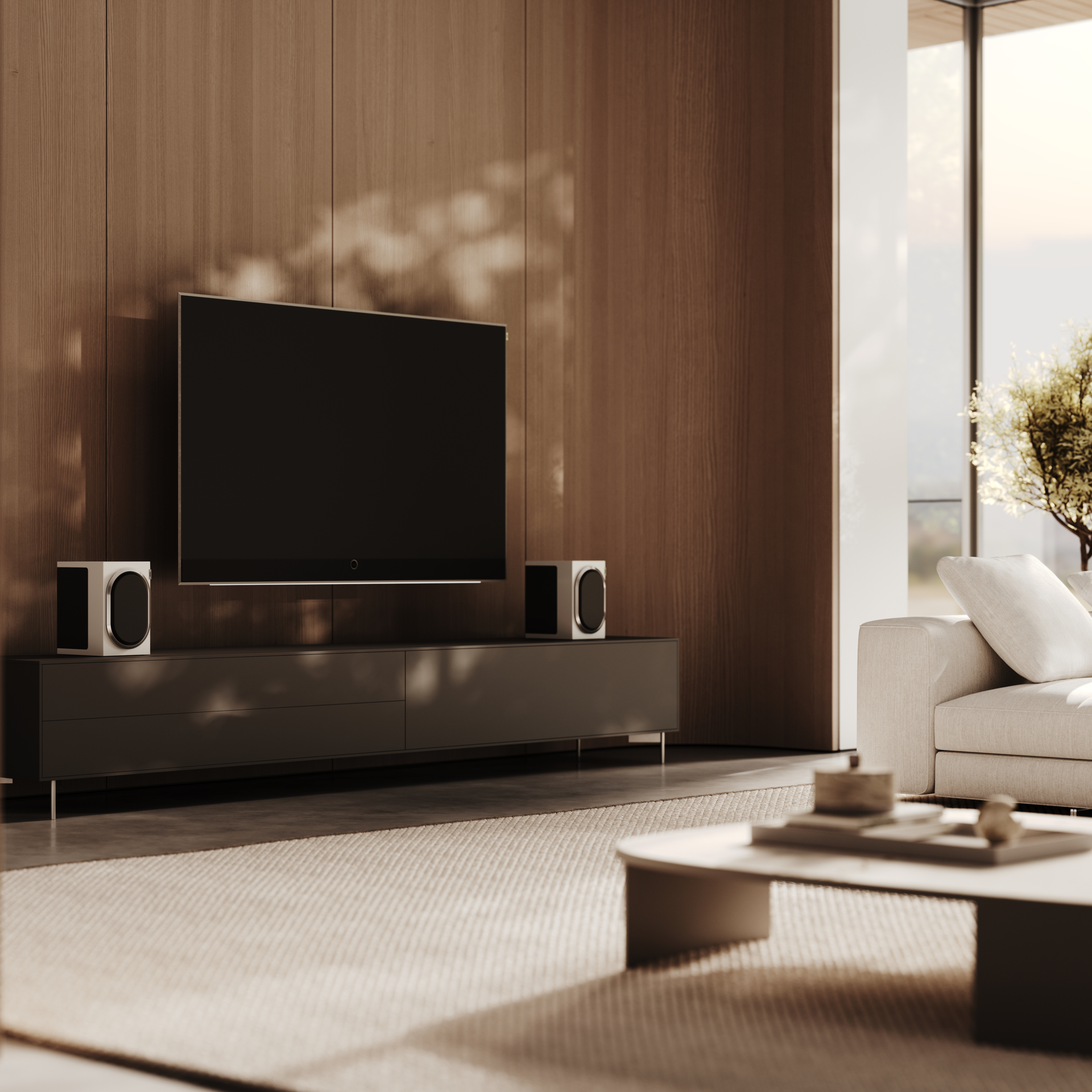 Loewe Inicio Series Speakers TV Setup