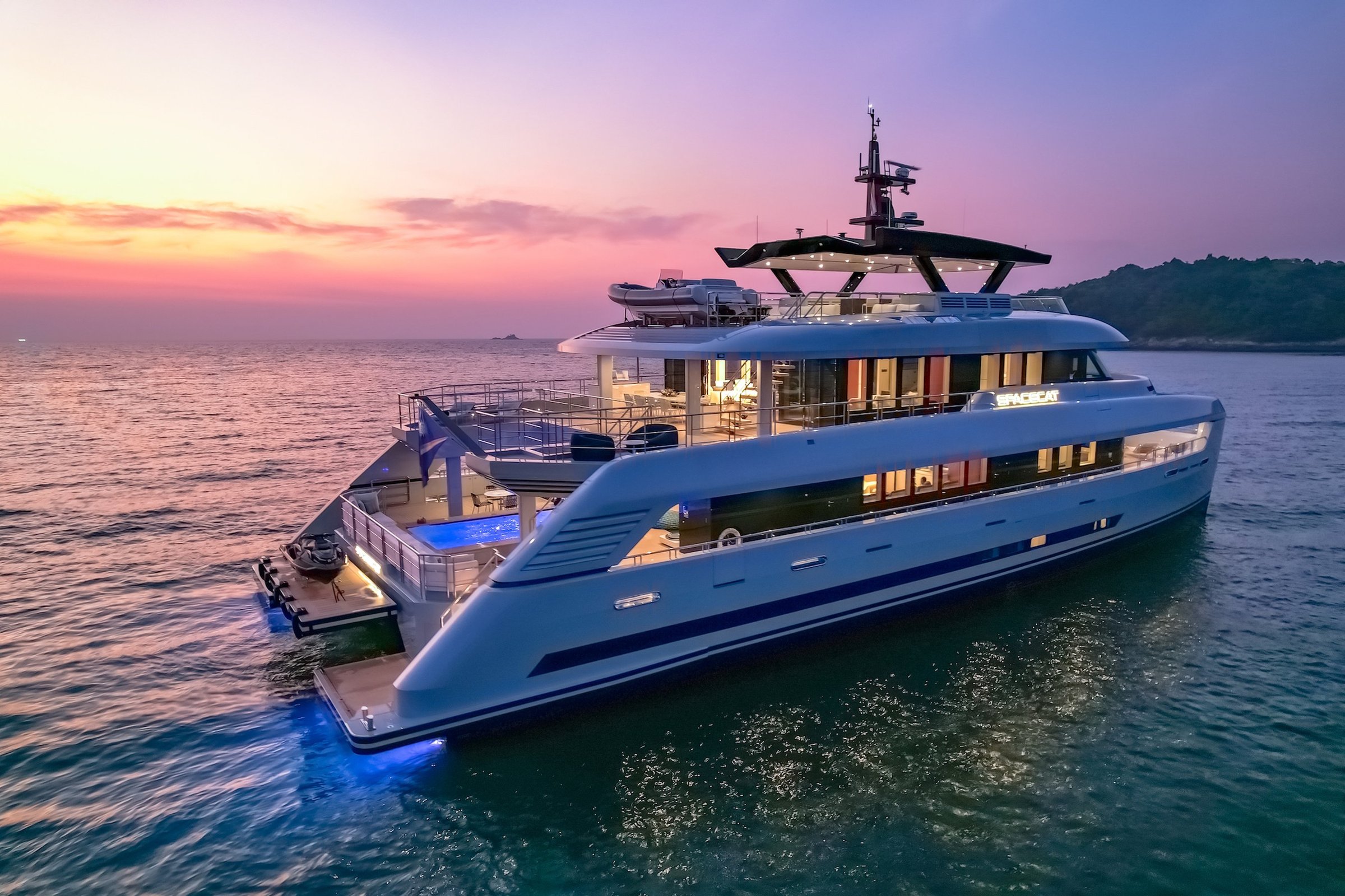 The White Lotus Yacht Spacecat Catamaran for Sale