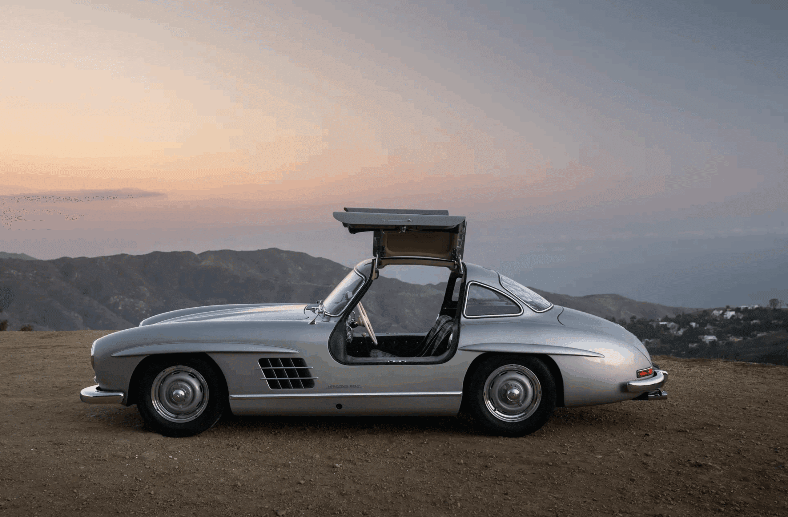 1955 Mercedes-Benz 300 SL Alloy Gullwing Doors Opened