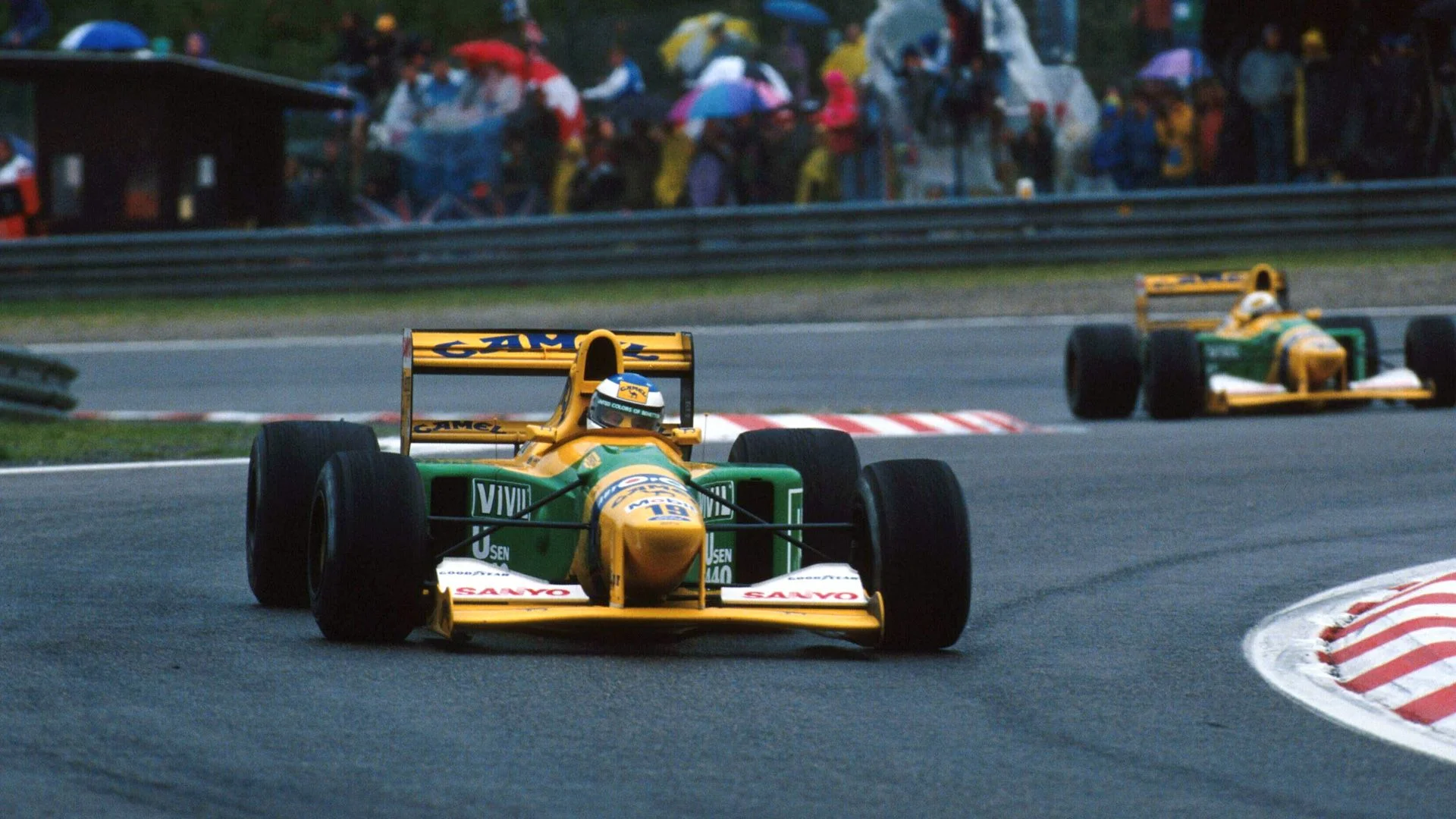 Michael Schumacher racing in SPA